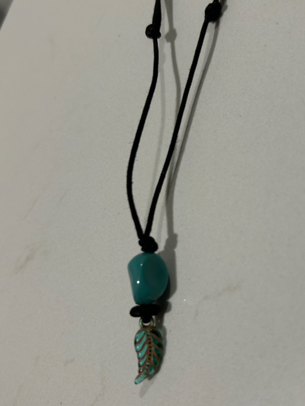 Beaded Green Pendant Necklace